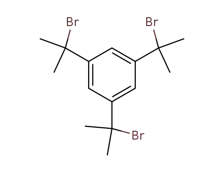 Molecular Structure of 41009-71-6 (1,3,5-Tris(1-Bromo-1-Methylethyl) Benzene)