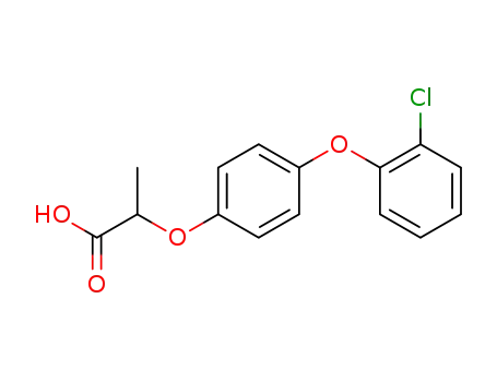 Molecular Structure of 40843-35-4 (Propanoic acid, 2-[4-(2-chlorophenoxy)phenoxy]-)