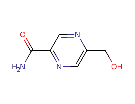 Molecular Structure of 412277-94-2 (Pyrazinecarboxamide, 5-(hydroxymethyl)- (9CI))
