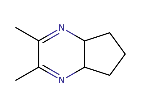 Molecular Structure of 41330-26-1 (5H-Cyclopentapyrazine,4a,6,7,7a-tetrahydro-2,3-dimethyl-(9CI))