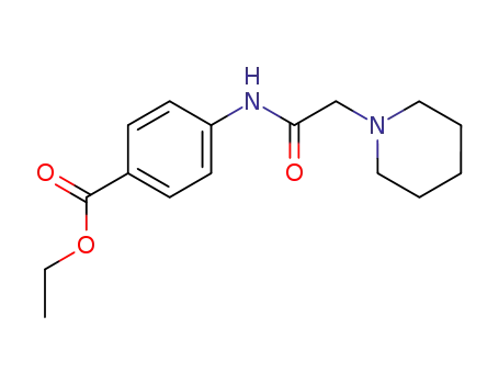 Molecular Structure of 41653-21-8 (Ethyl piperidinoacetylaminobenzoate)