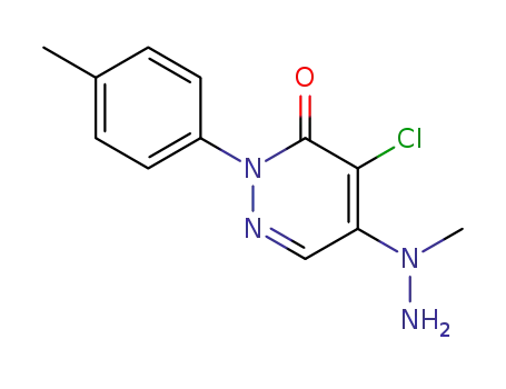 Molecular Structure of 41933-01-1 (4-CHLORO-5-(1-METHYLHYDRAZINO)-2-(4-METHYLPHENYL)-2,3-DIHYDROPYRIDAZIN-3-ONE)
