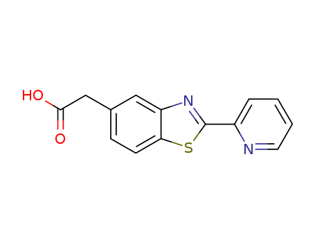 49701-98-6,2-(2-pyridin-2-ylbenzothiazol-5-yl)acetic acid,2-(2-pyridin-2-ylbenzothiazol-5-yl)acetic acid