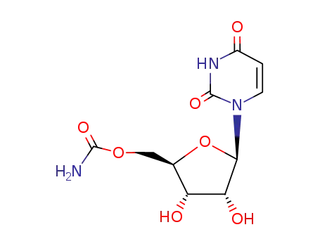 Molecular Structure of 41509-92-6 (1-(5-O-carbamoylpentofuranosyl)pyrimidine-2,4(1H,3H)-dione)