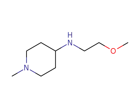 Molecular Structure of 416887-38-2 (N-(2-METHOXYETHYL)-1-METHYLPIPERIDIN-4-AMINE)