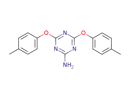 4,6-Bis(4-methylphenoxy)-1,3,5-triazin-2-amine