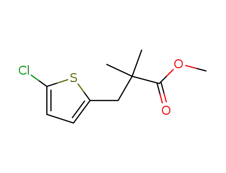 Molecular Structure of 419565-61-0 (methyl 3-(5-chlorothiophen-2-yl)-2,2-dimethylpropanoate)