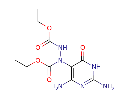 Molecular Structure of 49810-02-8 (diethyl 1-(2,6-diamino-4-oxo-1,4-dihydropyrimidin-5-yl)hydrazine-1,2-dicarboxylate)