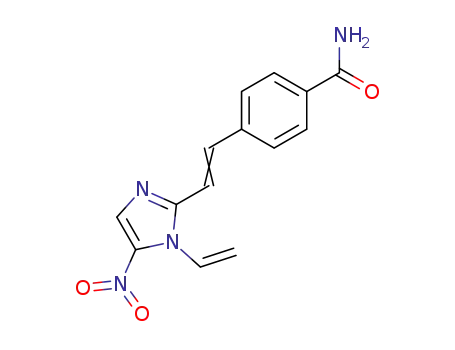 Molecular Structure of 41552-55-0 (4-[2-(1-ethenyl-5-nitro-1H-imidazol-2-yl)ethenyl]benzamide)