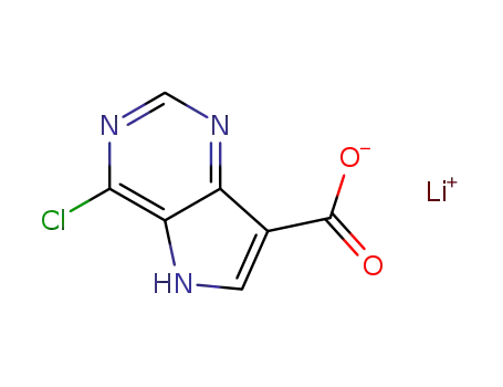 Molecular Structure of 853058-43-2 (4-Chloro-5H-pyrrolo[3,2-d]pyrimidine-7-carboxylic acid)