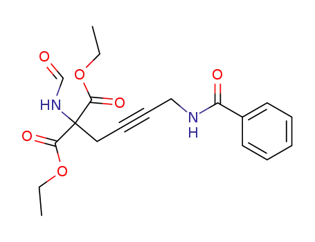 (4-benzoylamino-but-2-ynyl)-formylamino-malonic acid diethyl ester