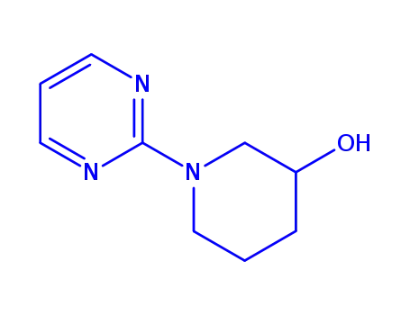 Molecular Structure of 419556-92-6 (1-(2-Pyrimidinyl)-3-piperdinol)
