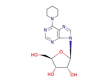 Molecular Structure of 41552-92-5 (9-pentofuranosyl-6-(piperidin-1-yl)-9H-purine)