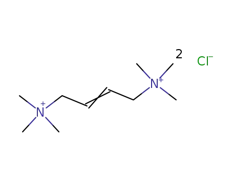 Molecular Structure of 7596-31-8 (2-Butene-1,4-diaminium,N1,N1,N1,N4,N4,N4-hexamethyl-, chloride (1:2))