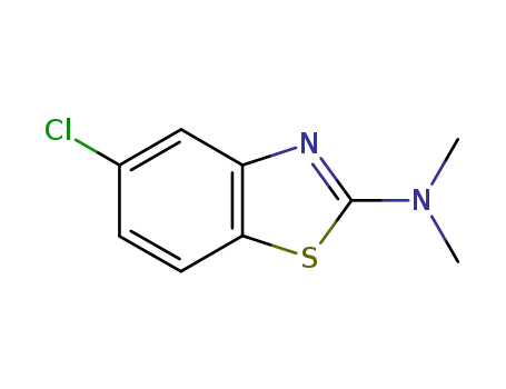 Molecular Structure of 4225-16-5 (Benzothiazole, 5-chloro-2-(dimethylamino)- (7CI,8CI))