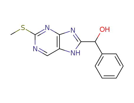 Molecular Structure of 4244-51-3 ([2-(methylsulfanyl)-7H-purin-8-yl](phenyl)methanol)
