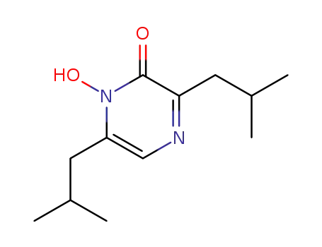 Molecular Structure of 5021-35-2 (1-Hydroxy-3,6-bis(2-methylpropyl)pyrazin-2(1H)-one)