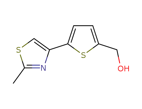 Molecular Structure of 337508-70-0 ([5-(2-METHYL-1,3-THIAZOL-4-YL)-2-THIENYL]METHANOL)