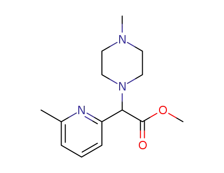 Molecular Structure of 1092477-99-0 ((+/-)-methyl (4-methyl-1-piperazinyl)(6-methyl-2-pyridinyl)acetate)