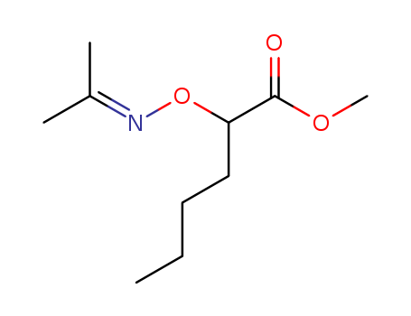 Hexanoic acid,2-[[(1-methylethylidene)amino]oxy]-, methyl ester