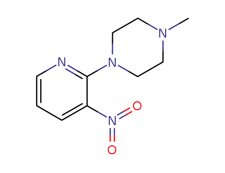 Molecular Structure of 5028-15-9 (1-METHYL-4-(3-NITRO-2-PYRIDINYL)PIPERAZINE)