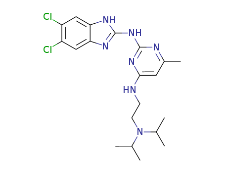 2,4-Pyrimidinediamine,N4-[2-[bis(1-methylethyl)amino]ethyl]-N2-(5,6-dichloro-1H-benzimidazol-2-yl)-6-methyl- cas  42388-81-8