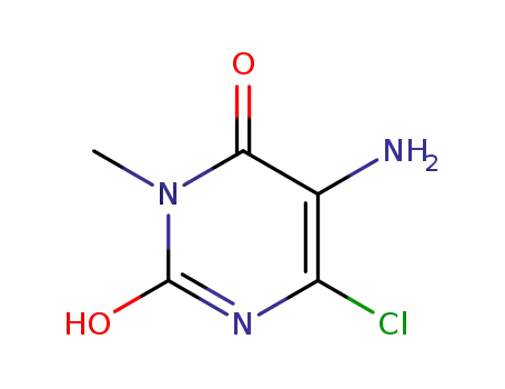 Molecular Structure of 1125-53-7 (2,4(1H,3H)-Pyrimidinedione, 5-amino-6-chloro-3-methyl-)