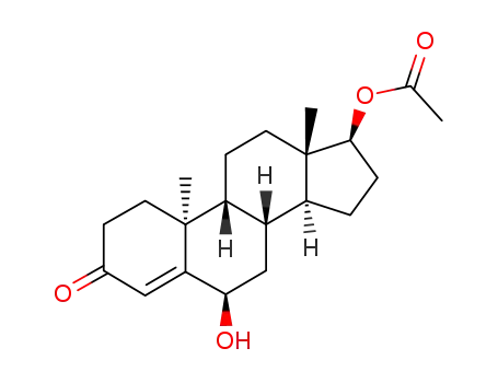 Molecular Structure of 4223-43-2 (17B-ACETOXY-6B-HYDROXY-TESTOSTERONE)