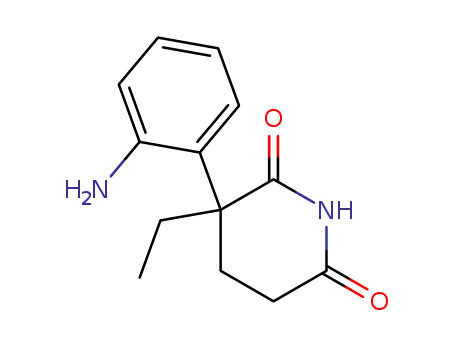 Molecular Structure of 4238-76-0 (3-(2-aminophenyl)-3-ethylpiperidine-2,6-dione)