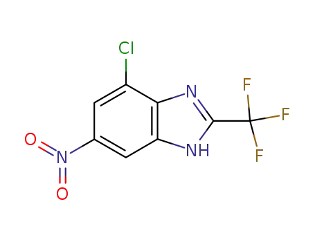 Molecular Structure of 4228-91-5 (4-chloro-6-nitro-2-(trifluoromethyl)-1H-benzimidazole)
