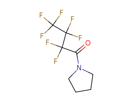 Molecular Structure of 424-54-4 (2,2,3,3,4,4,4-heptafluoro-1-(pyrrolidin-1-yl)butan-1-one)