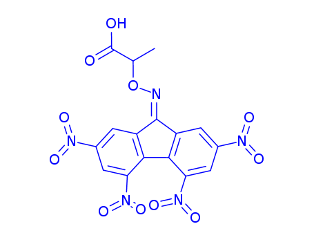 Propanoic acid,2-[[(2,4,5,7-tetranitro-9H-fluoren-9-ylidene)amino]oxy]- cas  5001-45-6
