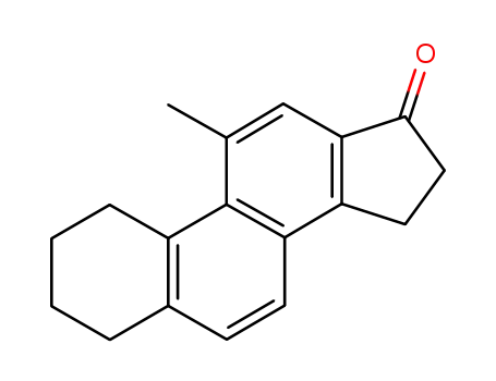 Molecular Structure of 42349-31-5 (11-methylgona-5(10),6,8,11,13-pentaen-17-one)
