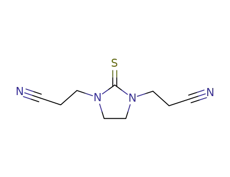 Molecular Structure of 5005-04-9 (3-[3-(2-cyanoethyl)-2-sulfanylidene-imidazolidin-1-yl]propanenitrile)