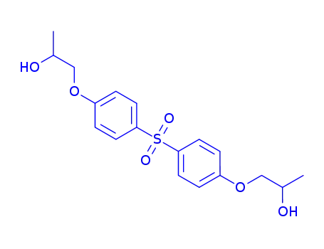 Molecular Structure of 50326-38-0 (1,1'-[sulphonylbis(p-phenyleneoxy)]dipropan-2-ol)