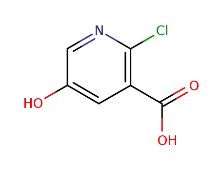 Molecular Structure of 42959-40-0 (2-Chloro-5-hydroxynicotinic acid)