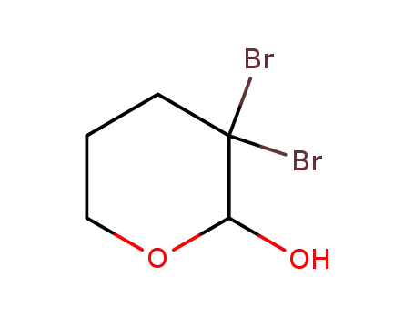 Molecular Structure of 50545-06-7 (3,3-dibromotetrahydro-2H-pyran-2-ol)