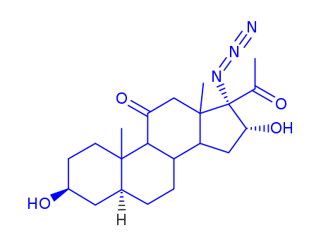 Pregnane-11,20-dione,17-azido-3,16-dihydroxy-, (3b,5a,16a)- (9CI)
