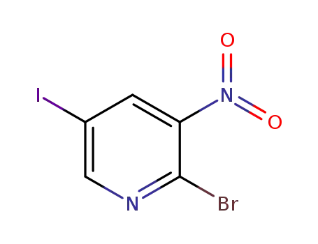 Molecular Structure of 426463-20-9 (2-BROMO-5-IODO-3-NITROPYRIDINE)