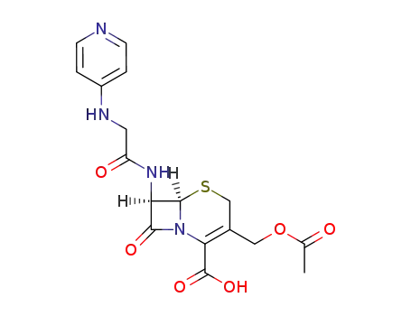 Molecular Structure of 50823-40-0 (3-[(acetyloxy)methyl]-8-oxo-7-{[N-(pyridin-4-yl)glycyl]amino}-5-thia-1-azabicyclo[4.2.0]oct-2-ene-2-carboxylic acid)
