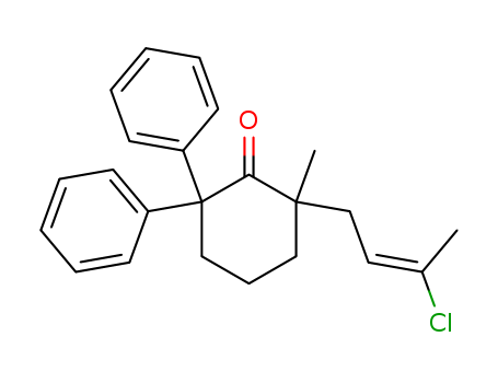 Cyclohexanone,2-(3-chloro-2-buten-1-yl)-2-methyl-6,6-diphenyl-