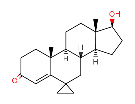 Molecular Structure of 5083-34-1 (17-hydroxy-6,6-ethylene-4-androsten-3-one)