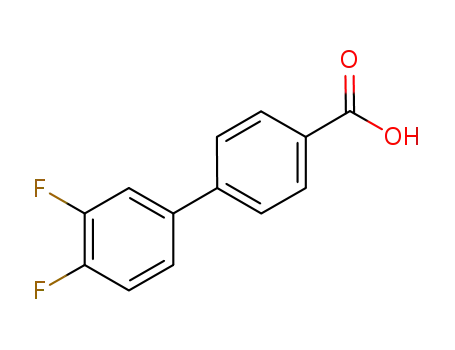 Molecular Structure of 505082-81-5 (3',4'-DIFLUORO-BIPHENYL-4-CARBOXYLIC ACID)