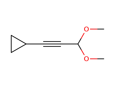 Molecular Structure of 436097-28-8 ((3,3-Dimethoxy-prop-1-ynyl)-cyclopropane)