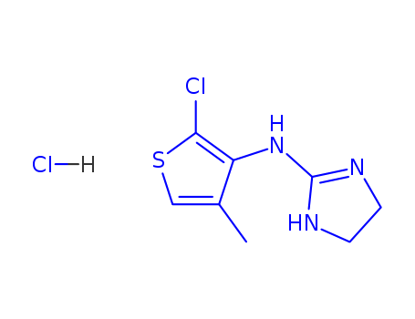 1H-Imidazol-2-amine,N-(2-chloro-4-methyl-3-thienyl)-4,5-dihydro-, hydrochloride (1:1)