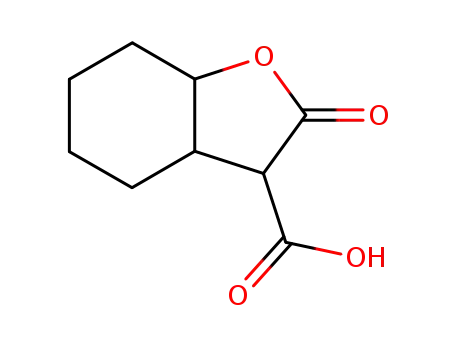 Molecular Structure of 4354-68-1 (2-oxooctahydro-1-benzofuran-3-carboxylic acid)