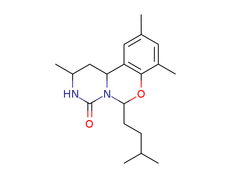 4H,6H-Pyrimido[1,6-c][1,3]benzoxazin-4-one,1,2,3,11b-tetrahydro-2,8,10-trimethyl-6-(3-methylbutyl)-