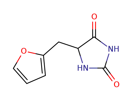 Molecular Structure of 4349-14-8 (5-(furan-2-ylmethyl)imidazolidine-2,4-dione)