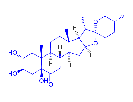 Molecular Structure of 115332-88-2 (Spirostan-6-one,2,3,5-trihydroxy-, (2a,3b,5b,25R)- (9CI))