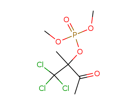 Phosphoric acid,dimethyl ester, ester with 4,4,4-trichloro-3-hydroxy-3-methyl-2-butanone(7CI,8CI)